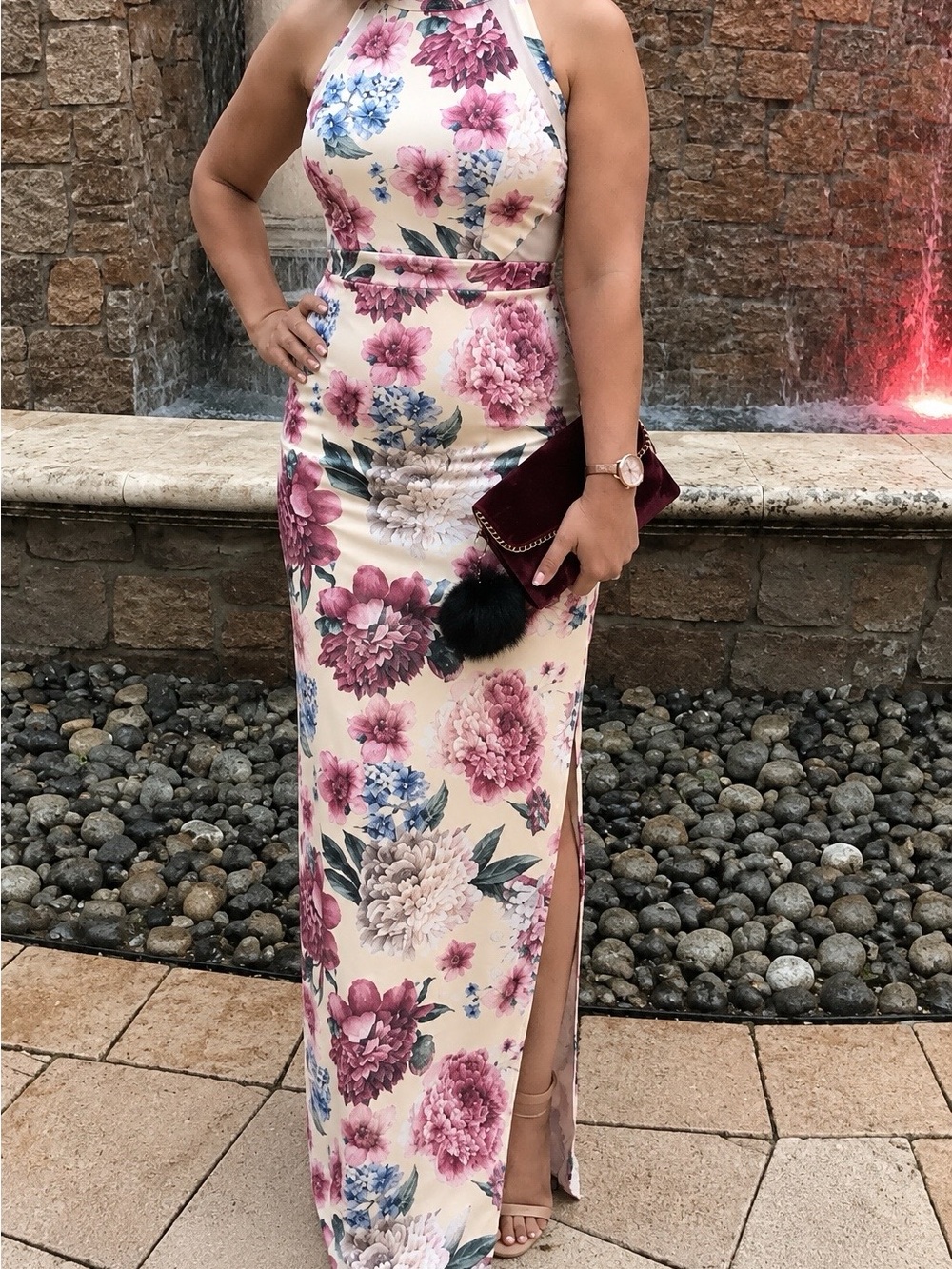 Emerald Sundae Pink Floral Dress Top